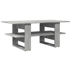 vidaXL Mesa de centro 102x55x42 cm madeira processada cinza cimento