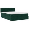 vidaXL Estrutura de cama otomana com colch&atilde;o 140x200 cm verde escuro