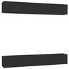 vidaXL M&oacute;veis de TV 4 pcs 100x30x30 cm derivados de madeira preto