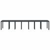vidaXL Mesa de Jardim Antracite 400 x 100 x 73 cm vime PE