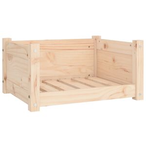 vidaXL Cama para c&atilde;es 55,5x45,5x28 cm Madeira de pinho maci&ccedil;a