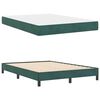 vidaXL Cama Box com colch&atilde;o Verde Escuro 140 x 190 cm tecido