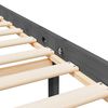 vidaXL Cama para idosos c/ cabeceira 160x200cm madeira maci&ccedil;a cinzento