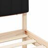 vidaXL Estrutura de Cama com Cabeceira Estofada Preto 160 x 200 cm