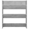 vidaXL Sapateira de parede 80x18x90 cm contraplacado cinzento cimento