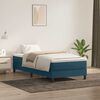 vidaXL Cama com molas sem colch&atilde;o 90x220 cm veludo azul-escuro