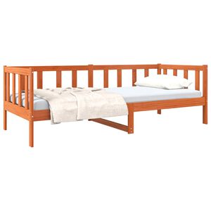 vidaXL Estrutura da Cama com cabeceira Marrom Cera 80 x 200 cm