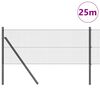 vidaXL Poste de Cerca Cinzeto 25 x 0,8 m (12 x 12 mm de malha)