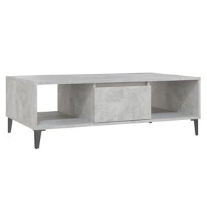 vidaXL Mesa de centro derivados de madeira cinzento cimento
