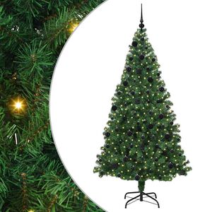 vidaXL &Aacute;rvore de Natal Artificial Verde 210 cm PVC, A&ccedil;o e Pl&aacute;stico