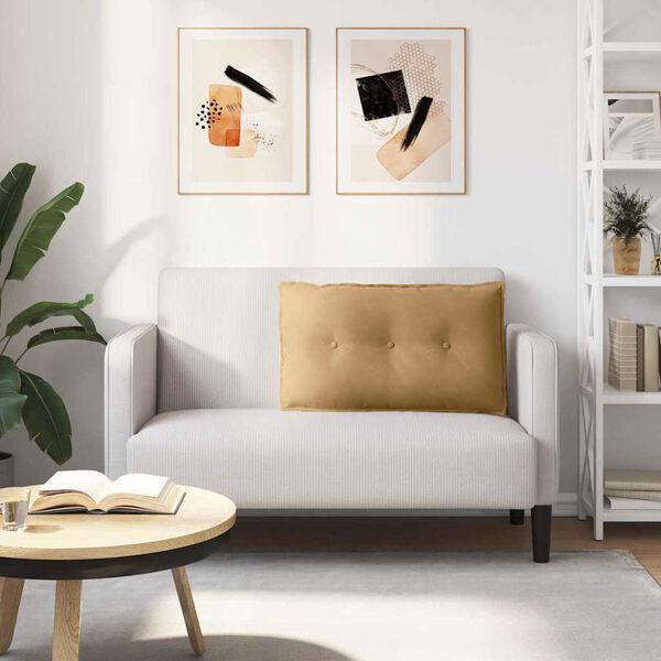 vidaXL Travesseiro para Costas Castanho 80 x 50 cm