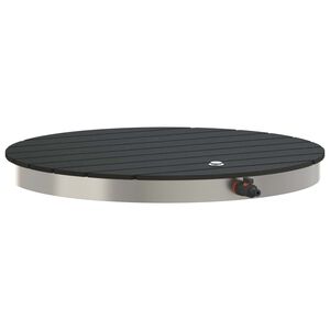 vidaXL Chuveiro de Ch&atilde;o para Jardim WPC e A&ccedil;o Inoxid&aacute;vel 201 Antracite