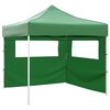vidaXL Tenda dobr&aacute;vel com 2 paredes 3x3 m verde