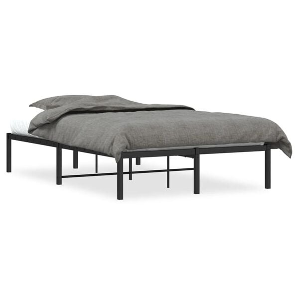 vidaXL Estrutura de cama 120x190 cm metal preto