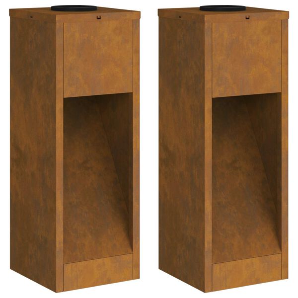 vidaXL Luz Solar LED de Caminho 2 pcs Galvanizado Galvanizado