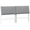 vidaXL Cabeceira estofada Cinzento-claro 200 cm