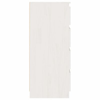 vidaXL Armário de apoio pinho maciço 60x36x84 cm branco