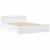vidaXL Estrutura da Cama 2 pcs Branco 150 x 200 cm Madeira processada