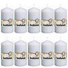 Bolsius Velas cil&iacute;ndricas 10 pcs 120x58 mm branco