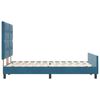 vidaXL Cama Box com cabeceira Azul Escuro 140 x 200 cm Veludo