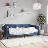 vidaXL Sof&aacute;-cama com colch&atilde;o 90x200 cm veludo azul