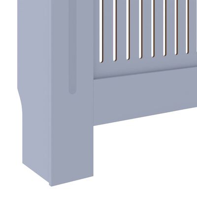 vidaXL Cobertura de radiador MDF 205 cm cinzento