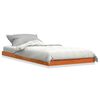 vidaXL Estrutura de cama 90x190 cm madeira pinho maci&ccedil;a castanho cera