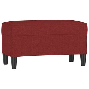 vidaXL Banco 70x35x41 cm tecido vermelho tinto