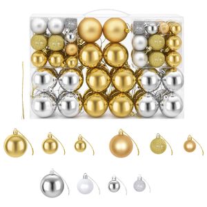 Bolas de natal 100 pcs prateado/dourado
