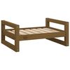 vidaXL Cama p/ c&atilde;es 65,5x50,5x28 cm madeira pinho maci&ccedil;a castanho mel