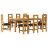 vidaXL Conjunto de sala de jantar 9 unid. Preto