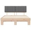 vidaXL Estrutura de Cama com Cabeceira Estofada Cinzento-claro