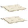 vidaXL Almofad&otilde;es p/ cadeiras de jardim 2 pcs tecido oxford creme