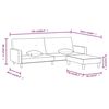 vidaXL Sof&aacute;-cama de 2 lugares com apoio de p&eacute;s tecido roxo