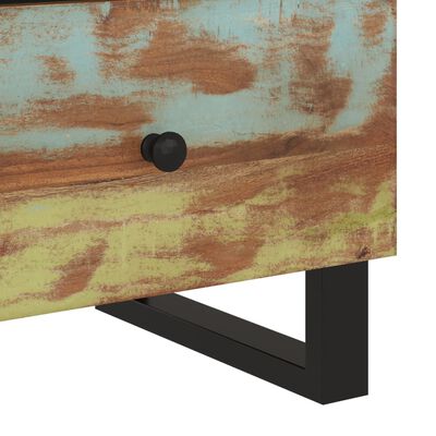 vidaXL Mesa de cabeceira madeira recuperada maciça/madeira processada
