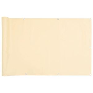 vidaXL Tela de privacidade para varanda 600x120 cm PVC creme
