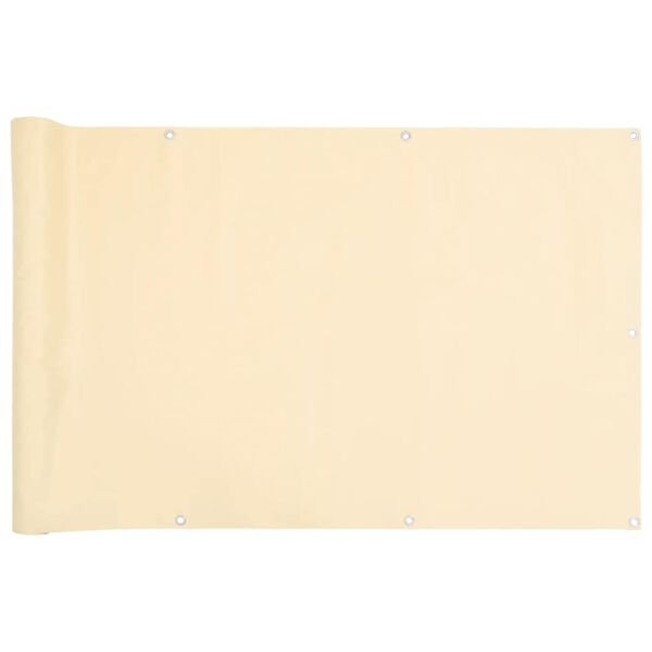 vidaXL Tela de privacidade para varanda 600x120 cm PVC creme