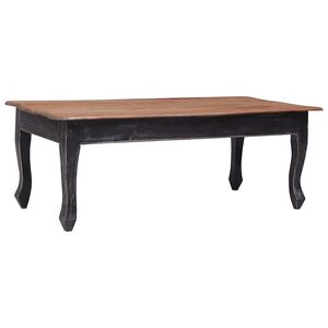 vidaXL Mesa de centro 120x60x45 cm madeira de mogno maci&ccedil;a preto