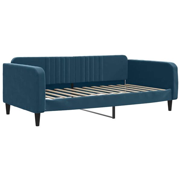 vidaXL Sof&aacute;-cama com gavet&atilde;o e gavetas 100x200 cm veludo azul