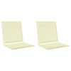 vidaXL Almofadas de Assento e Costas 2 pcs Creme 47 x 45 x 2 cm