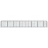 vidaXL Cesto gabião com cobertura 750x100x100 cm ferro galvanizado
