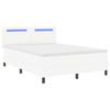 vidaXL Cama Box com colch&atilde;o Branco 160 x 200 cm Couro sint&eacute;tico