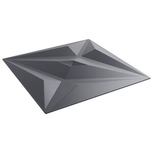 vidaXL Pain&eacute;is de parede 12 pcs Cinza Estrela 50 x 50 cm Espuma XPS