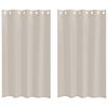 vidaXL Cortina de Voile 2 unid. Areia 175 x 140 cm Poli&eacute;ster
