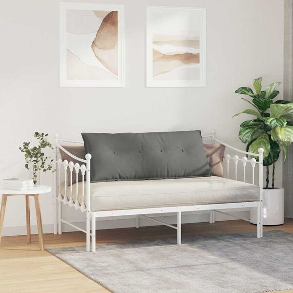 vidaXL Travesseiro para Costas Cinza Escuro 120 x 50 cm