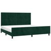 vidaXL Estrutura de cama sem colch&atilde;o 200x200 cm veludo verde-escuro