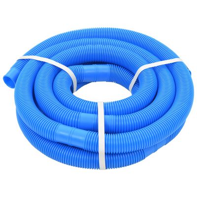 vidaXL Mangueira de piscina com braçadeiras azul 38 mm 6 m