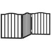 vidaXL Portão para cães dobrável 3 painéis 150 cm álamo preto