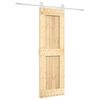 vidaXL Porta Deslizante Natural e Branco 70 x 210 cm