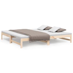 vidaXL Sof&aacute;-cama de puxar 2x(90x200) cm madeira de pinho maci&ccedil;a